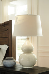 A2Z Furniture - Ashley Furniture - Saffi Lighting - Table Lamp (Set of 2) / Cream - L100074X2
