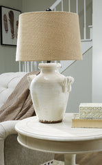 A2Z Furniture - Ashley Furniture - Emelda Lighting - Table Lamp (Set of 2) / Cream - L100664X2