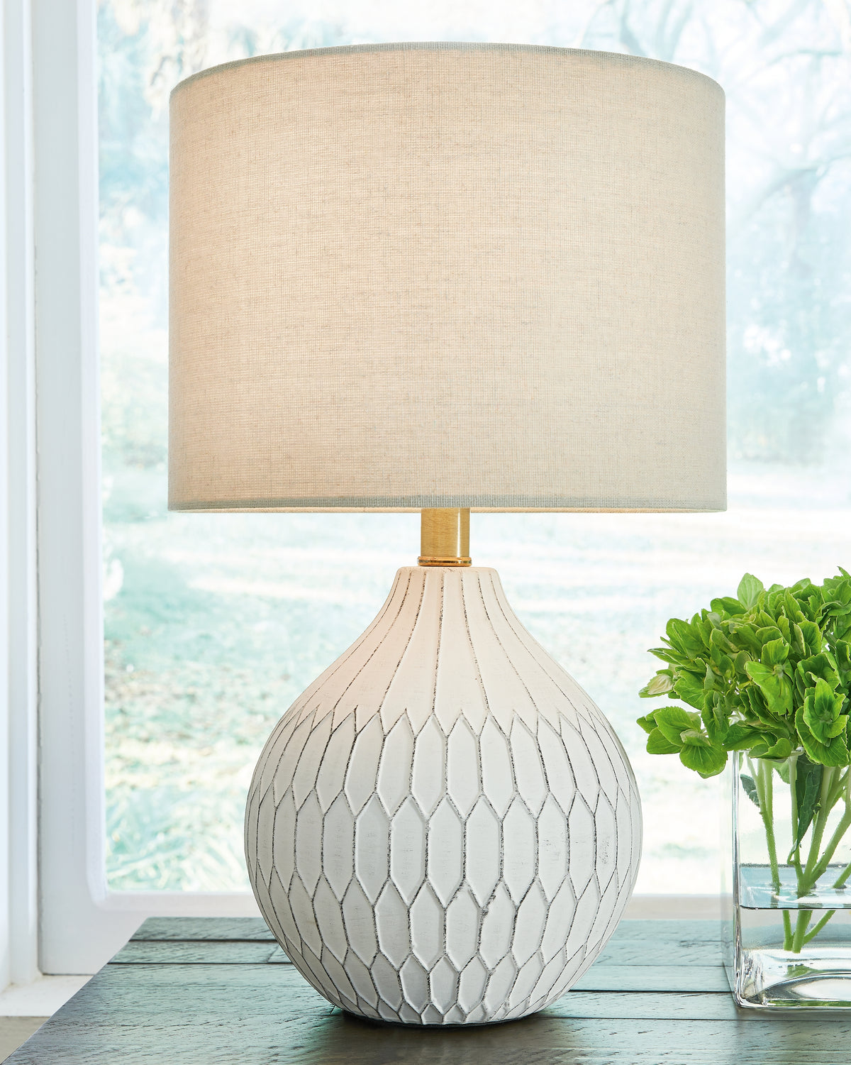 A2Z Furniture - Ashley Furniture - Wardmont Lighting - Table Lamp (Set of 2) / White - L180094X2