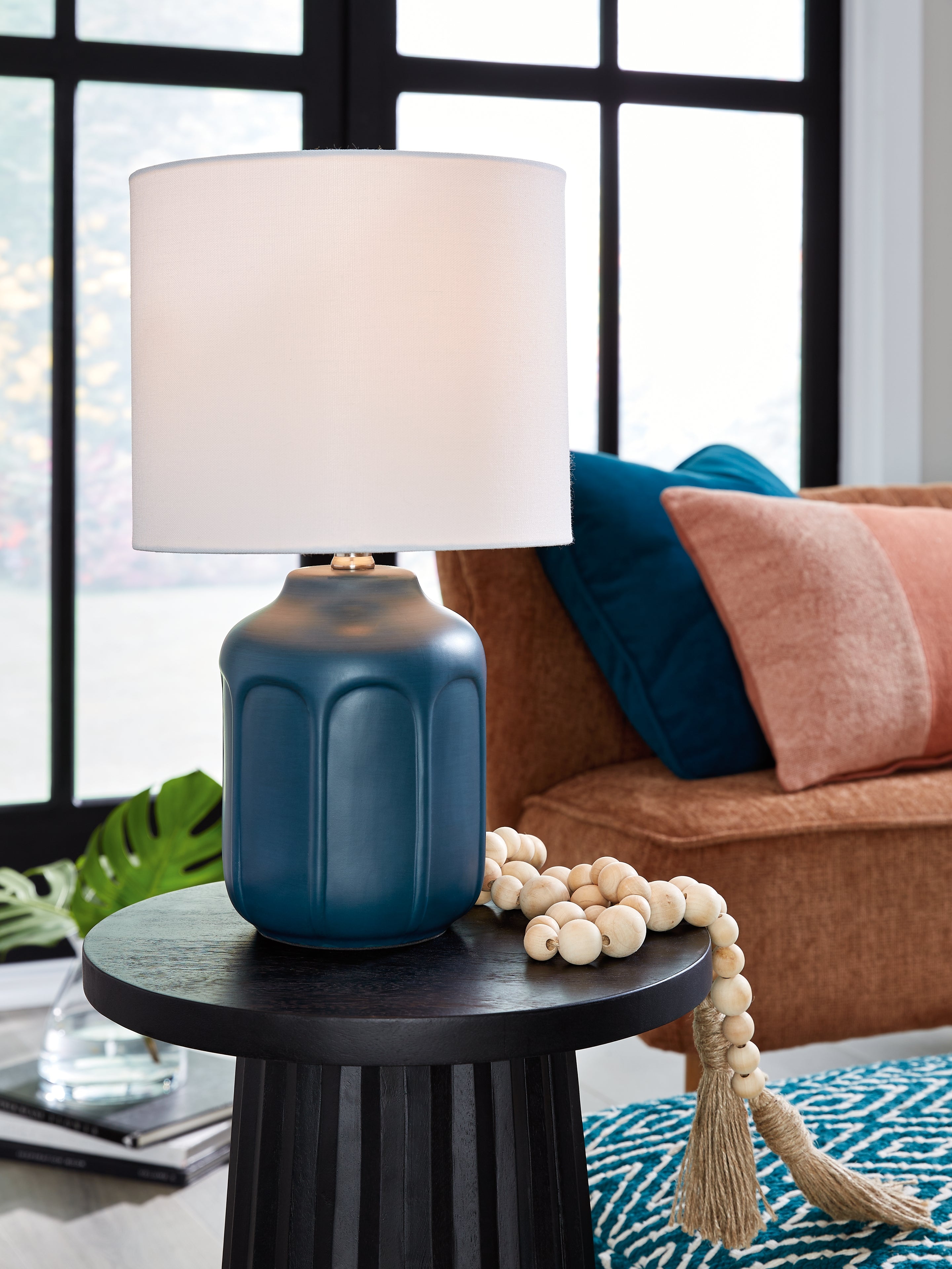 A2Z Furniture - Ashley Furniture - Gierburg Lighting - Table Lamp (Set of 2) / Teal - L180214X2