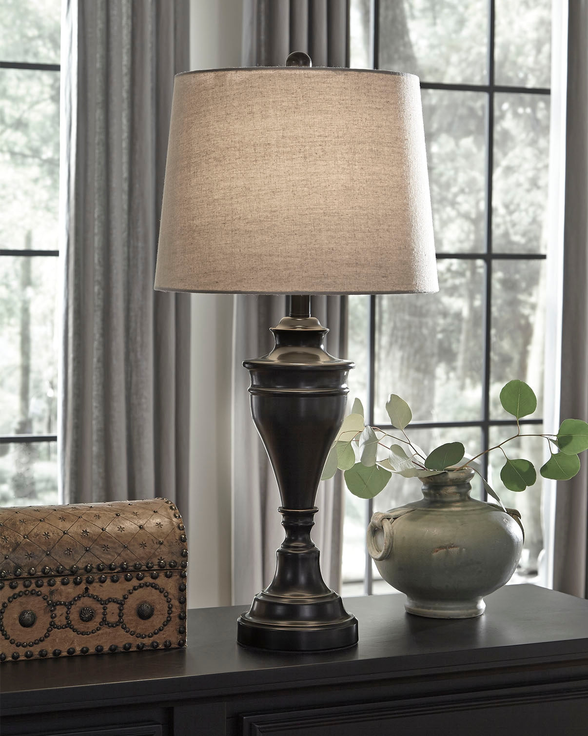 A2Z Furniture - Ashley Furniture - Darlita Lighting - Metal Table Lamp (Set of 2) / Bronze Finish - L204024