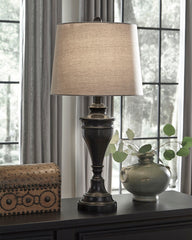 A2Z Furniture - Ashley Furniture - Darlita Lighting - Metal Table Lamp (Set of 2) / Bronze Finish - L204024