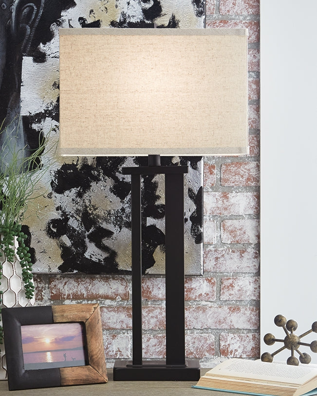 A2Z Furniture - Ashley Furniture - Aniela Lighting - Metal Table Lamp (Set of 2) / Bronze Finish - L204074