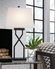 A2Z Furniture - Ashley Furniture - Brookthrone Lighting - Metal Table Lamp (Set of 2) / Black - L204514