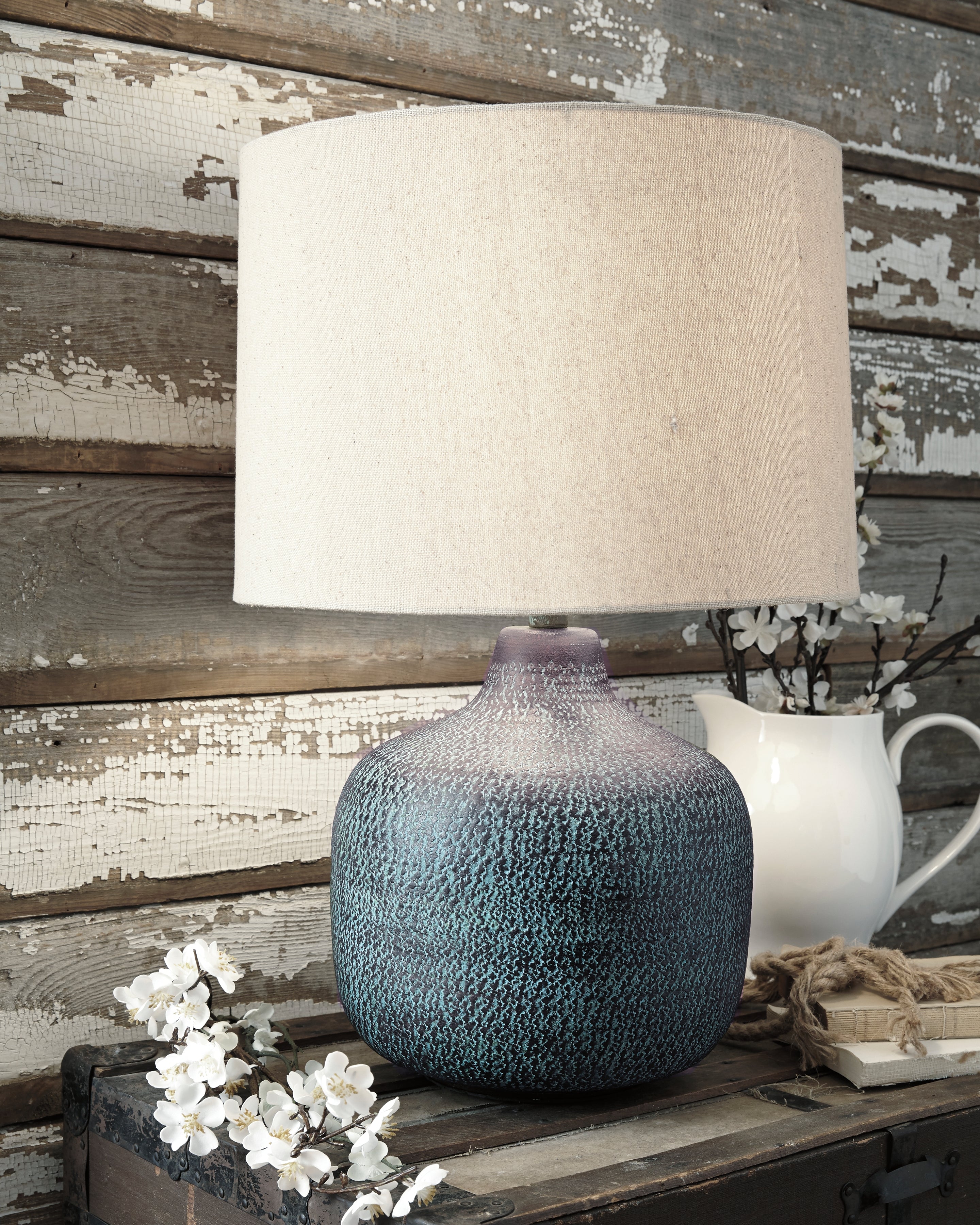 A2Z Furniture - Ashley Furniture - Malthace Lighting - Table Lamp (Set of 2) / Patina - L207304X2