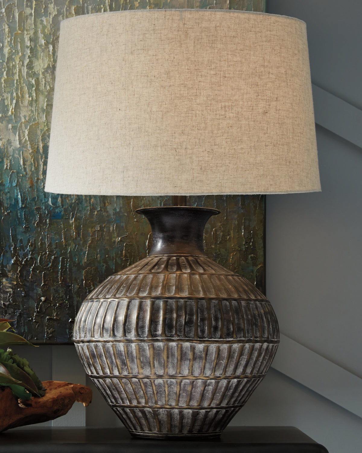 A2Z Furniture - Ashley Furniture - Magan Lighting - Table Lamp (Set of 2) / Antique Bronze Finish - L207354X2