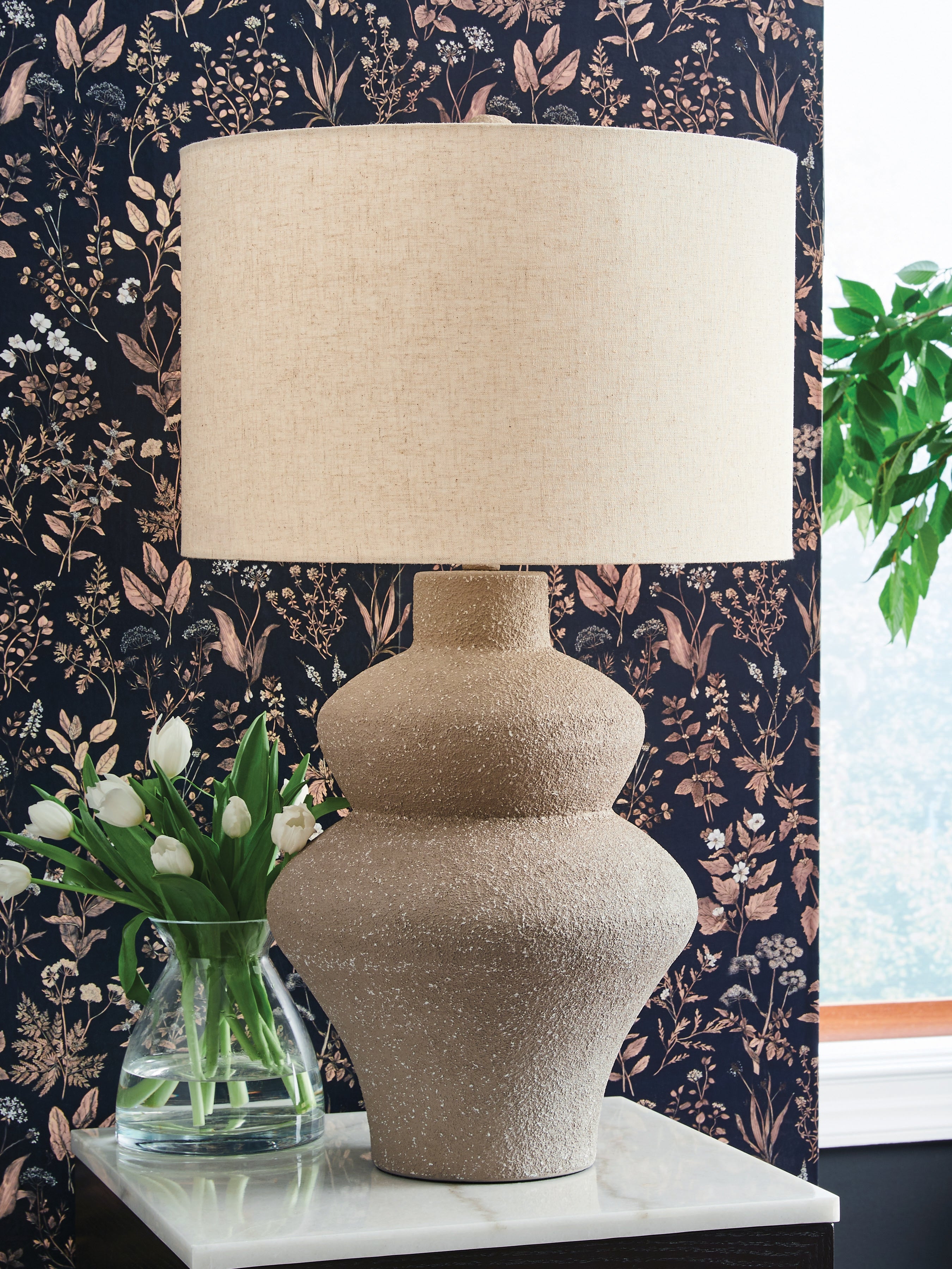 A2Z Furniture - Ashley Furniture - Jossleigh Lighting - Metal Table Lamp (1/CN) / Beige - L207624