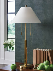 A2Z Furniture - Ashley Furniture - Haigwood Lighting - Metal Floor Lamp (1/CN) / Gold Finish - L208471