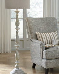 A2Z Furniture - Ashley Furniture - Bernadate Lighting - Poly Floor Lamp (1/CN) / Whitewash - L235341