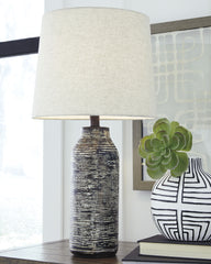 A2Z Furniture - Ashley Furniture - Mahima Lighting - Paper Table Lamp (Set of 2) / Black/White - L235584