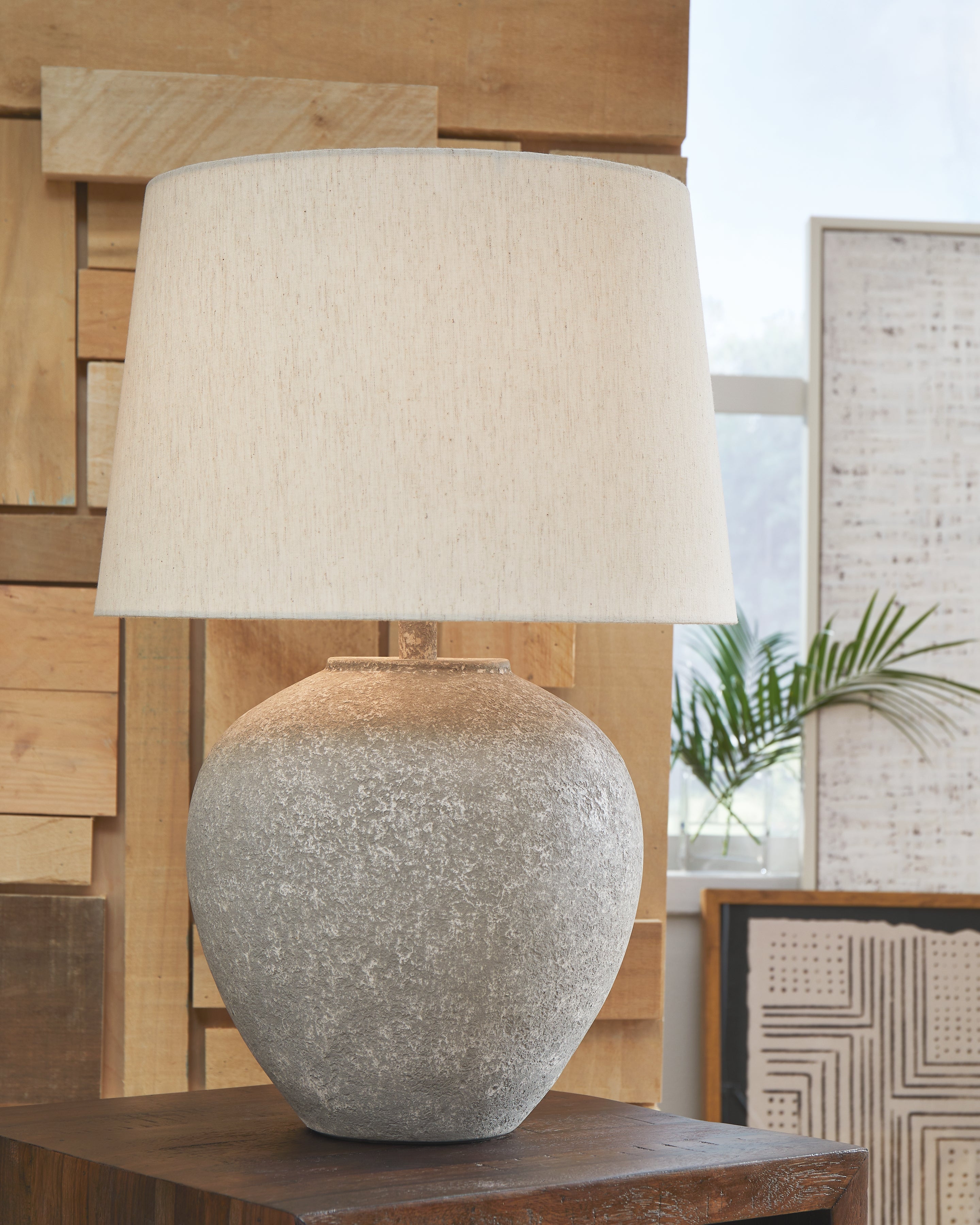 A2Z Furniture - Ashley Furniture - Dreward Lighting - Metal Table Lamp (1/CN) / Distressed Gray - L235694