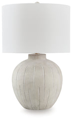 A2Z Furniture - Ashley Furniture - Calbert Lighting - Poly Table Lamp (1/CN) / Warm Gray - L235824