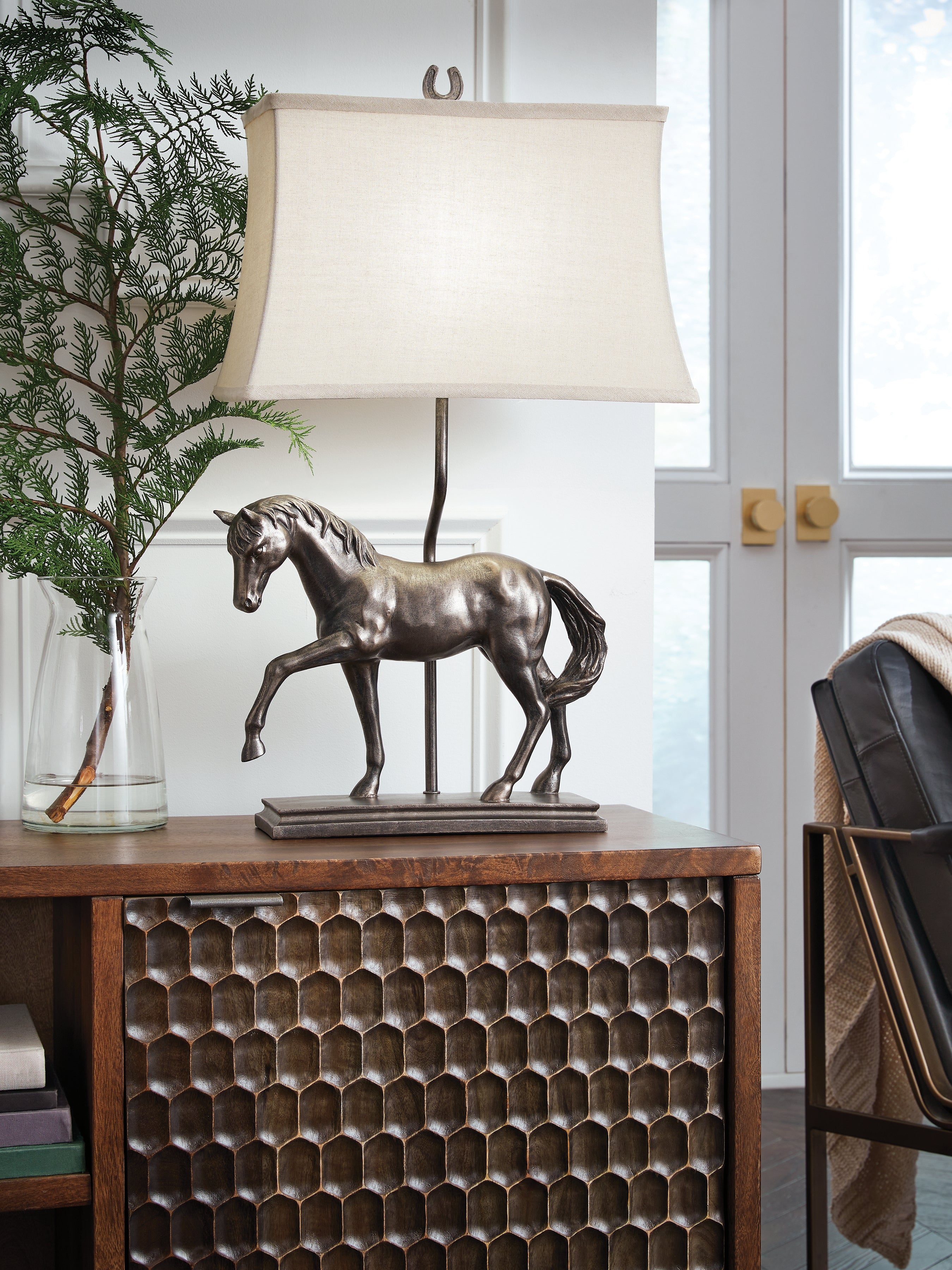 A2Z Furniture - Ashley Furniture - Sandorman Lighting - Poly Table Lamp (1/CN) / Bronze Finish - L317044