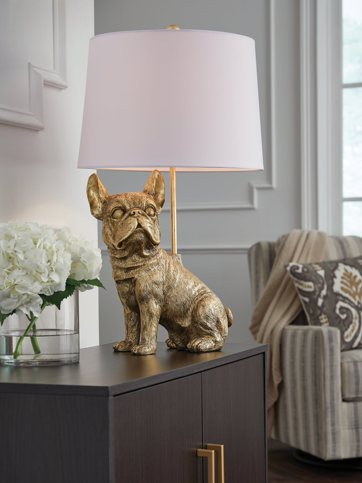 A2Z Furniture - Ashley Furniture - Wadeland Lighting - Poly Table Lamp (1/CN) / Gold Finish - L317054