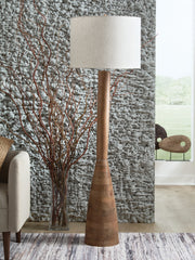 A2Z Furniture - Ashley Furniture - Ailsa Lighting - Wood Floor Lamp (1/CN) / Natural Brown - L329111