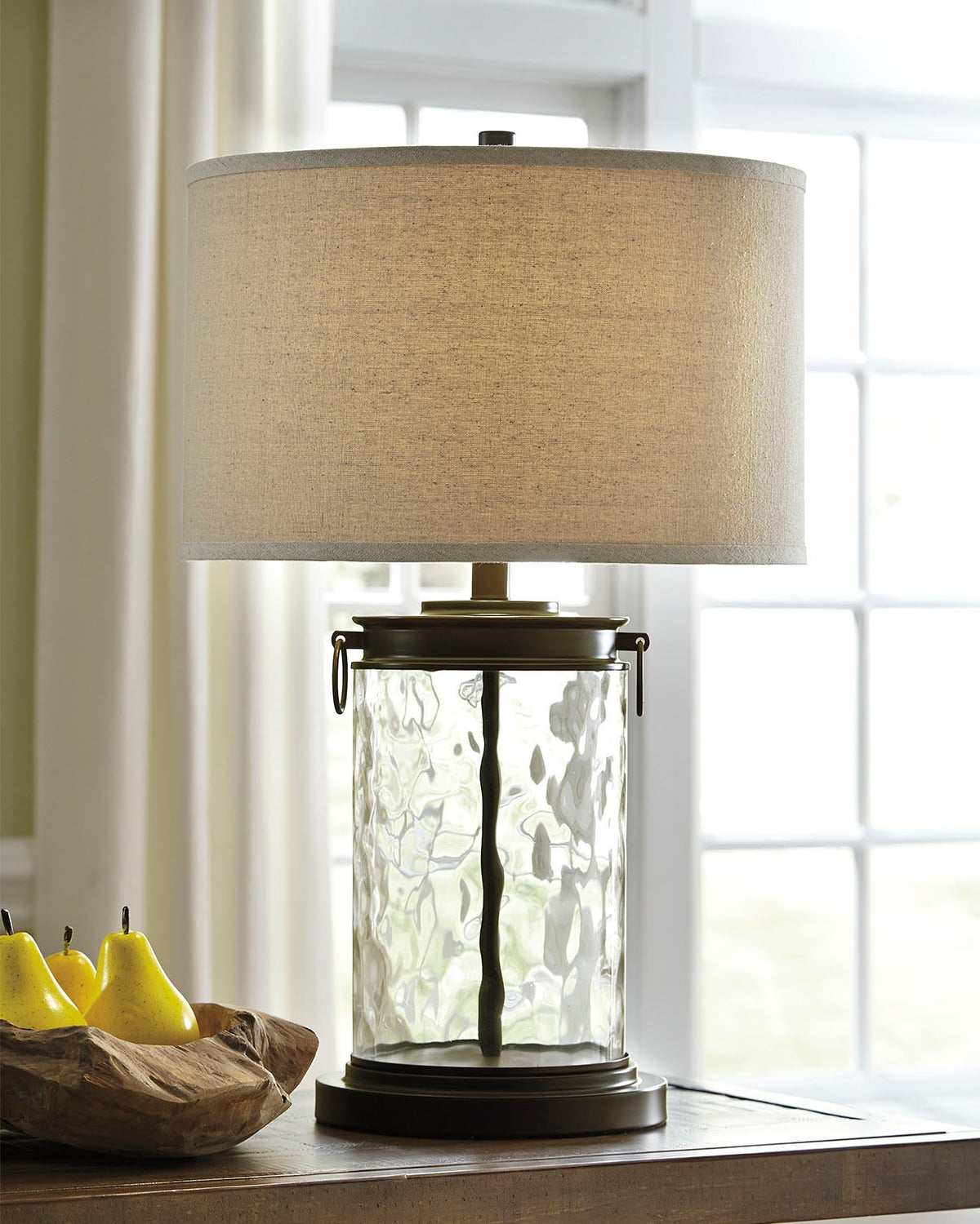 A2Z Furniture - Ashley Furniture - Tailynn Lighting - Table Lamp (Set of 2) / Clear/Bronze Finish - L430324X2