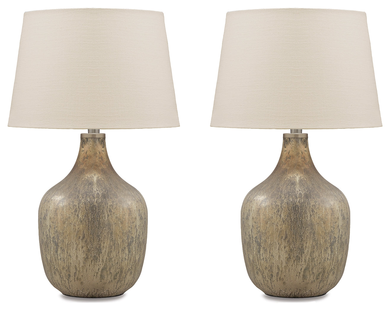 A2Z Furniture - Ashley Furniture - Mari Lighting - Table Lamp (Set of 2) / Gray/Gold Finish - L430664X2