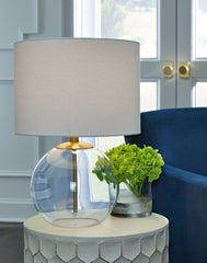 A2Z Furniture - Ashley Furniture - Samder Lighting - Table Lamp (Set of 2) / Clear/Brass Finish - L430744X2