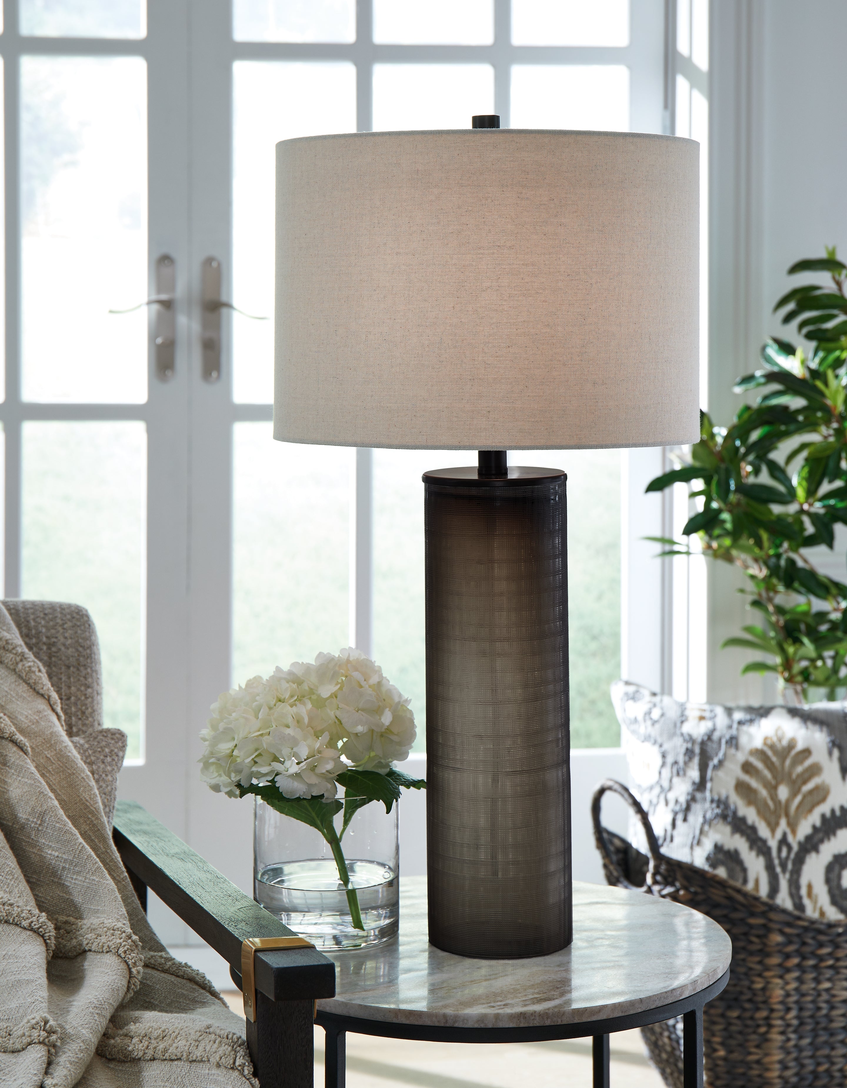 A2Z Furniture - Ashley Furniture - Dingerly Lighting - Table Lamp (Set of 2) / Brown - L430824X2