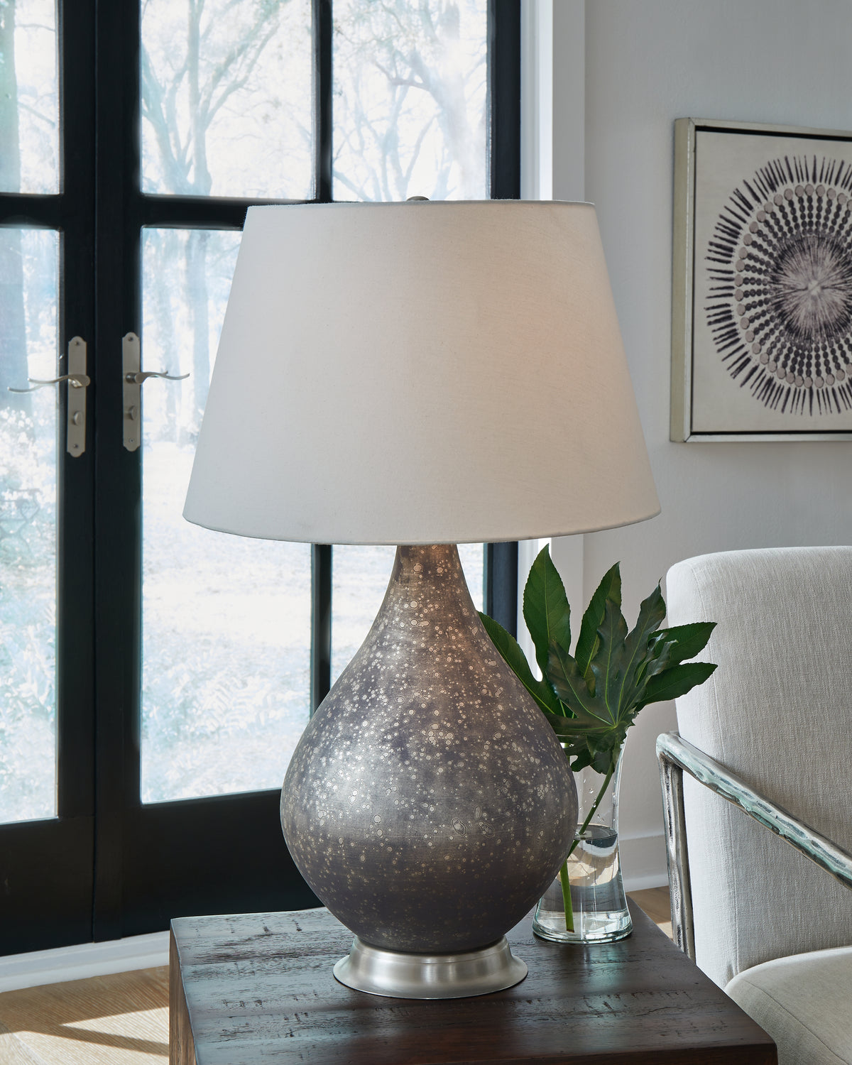 A2Z Furniture - Ashley Furniture - Bluacy Lighting - Table Lamp (Set of 2) / Antique Gray - L430834X2