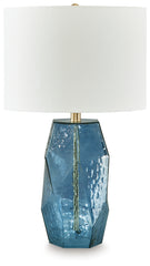 A2Z Furniture - Ashley Furniture - Tallow Lighting - Glass Table Lamp (1/CN) / Blue - L430854