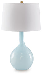 A2Z Furniture - Ashley Furniture - Rylanton Lighting - Glass Table Lamp (1/CN) / Aqua - L430874