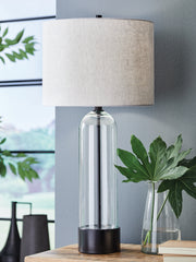 A2Z Furniture - Ashley Furniture - Kerrbrook Lighting - Glass Table Lamp (1/CN) / Clear/Black - L430944