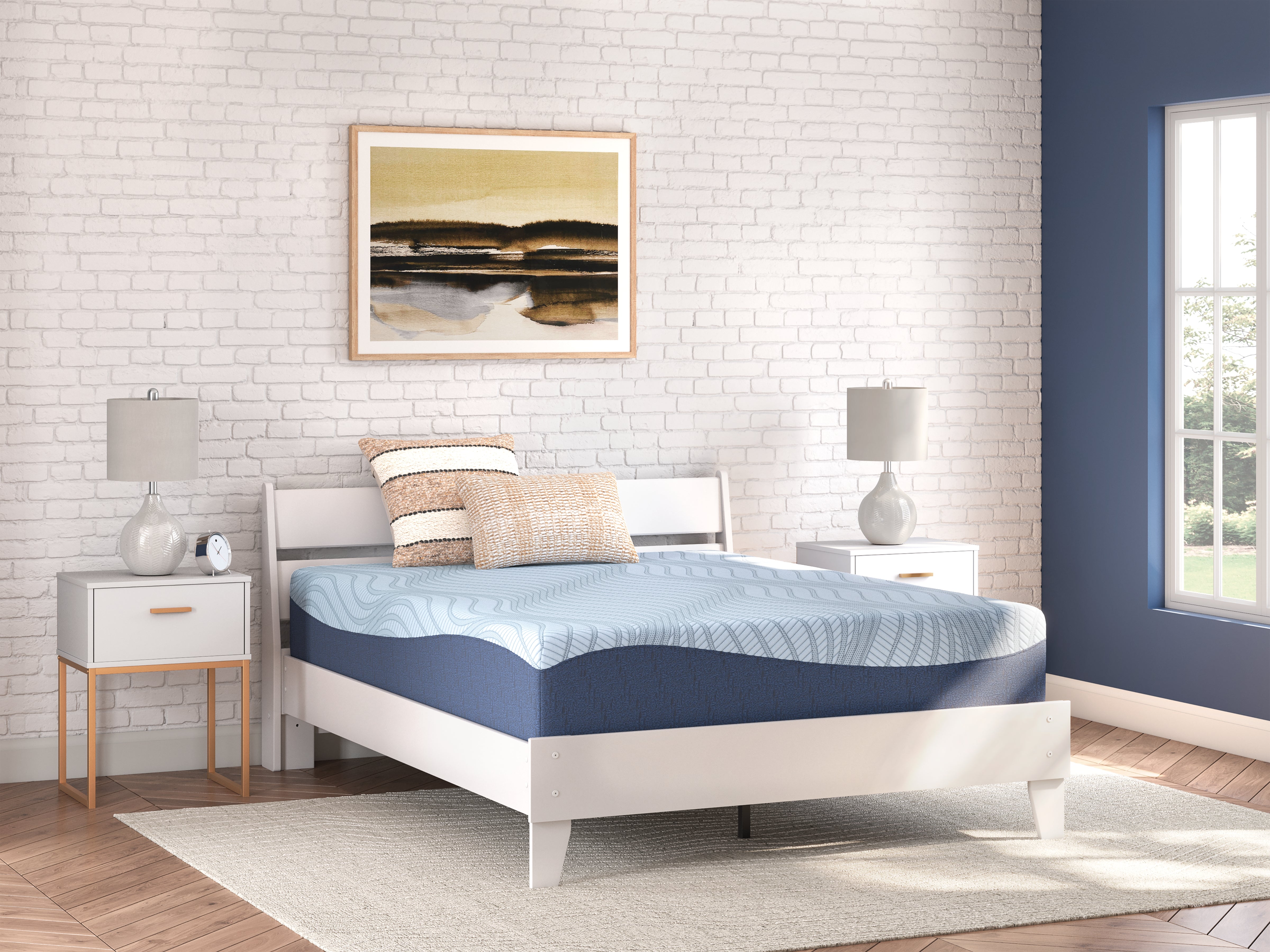 A2Z Furniture - Ashley Furniture - Peak 2.0 12 Memory Foam Mattresses - Queen / White - M20631