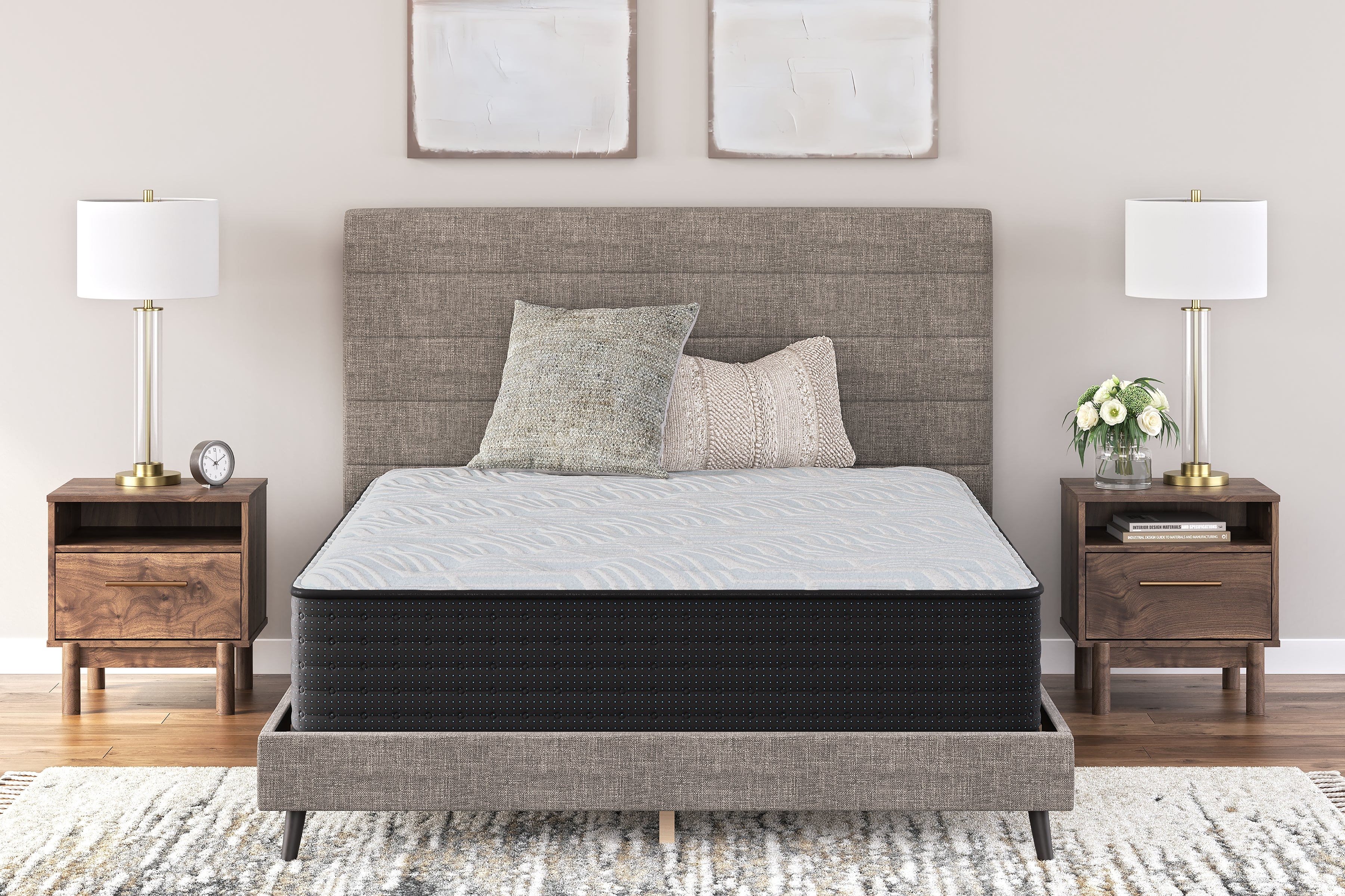 A2Z Furniture - Ashley Furniture - Palisades Plush Mattresses - Twin / Gray/Blue - M41611