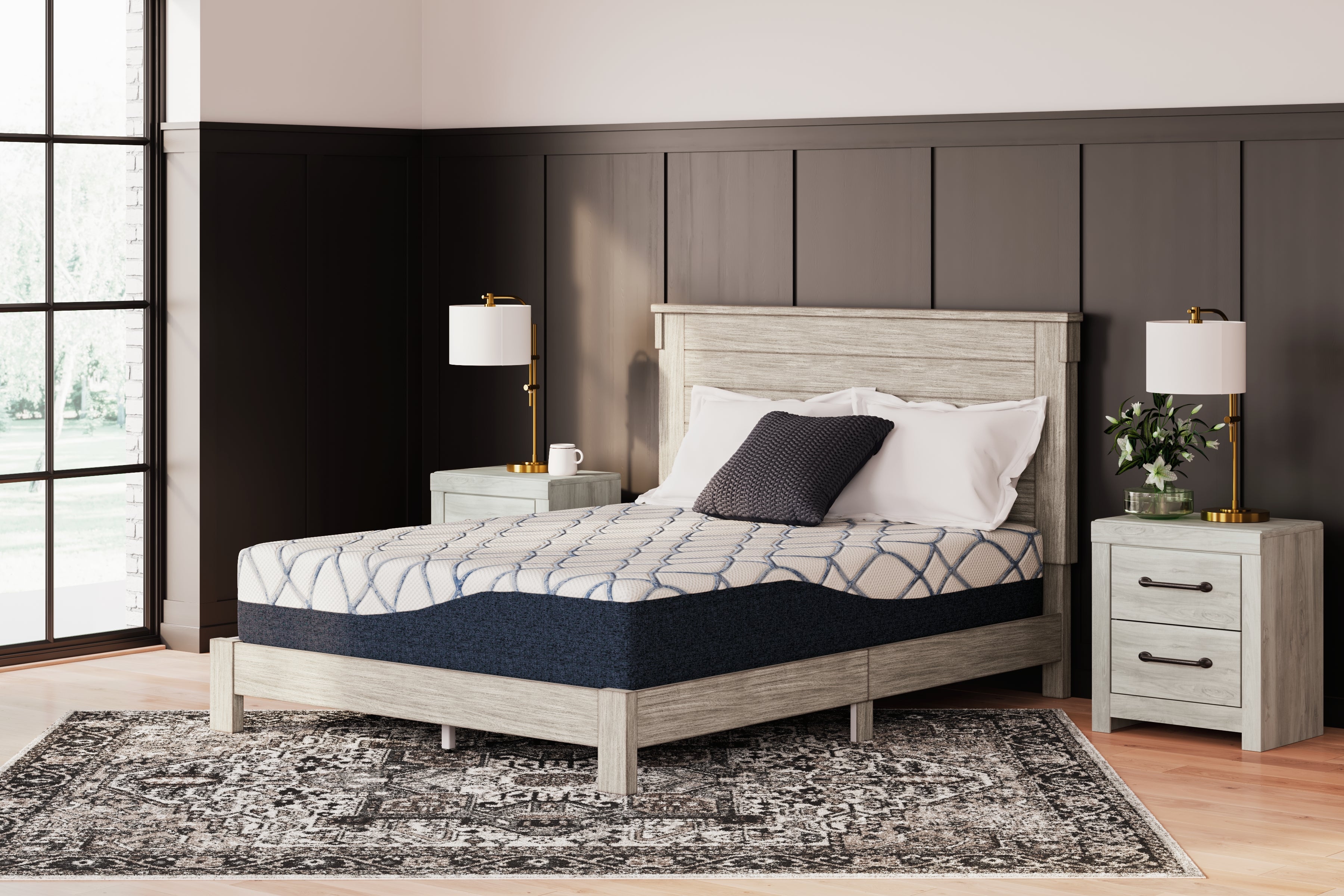 A2Z Furniture - Ashley Furniture - 12 Inch Chime Elite 2.0 Mattresses - Full / White/Blue - M42621
