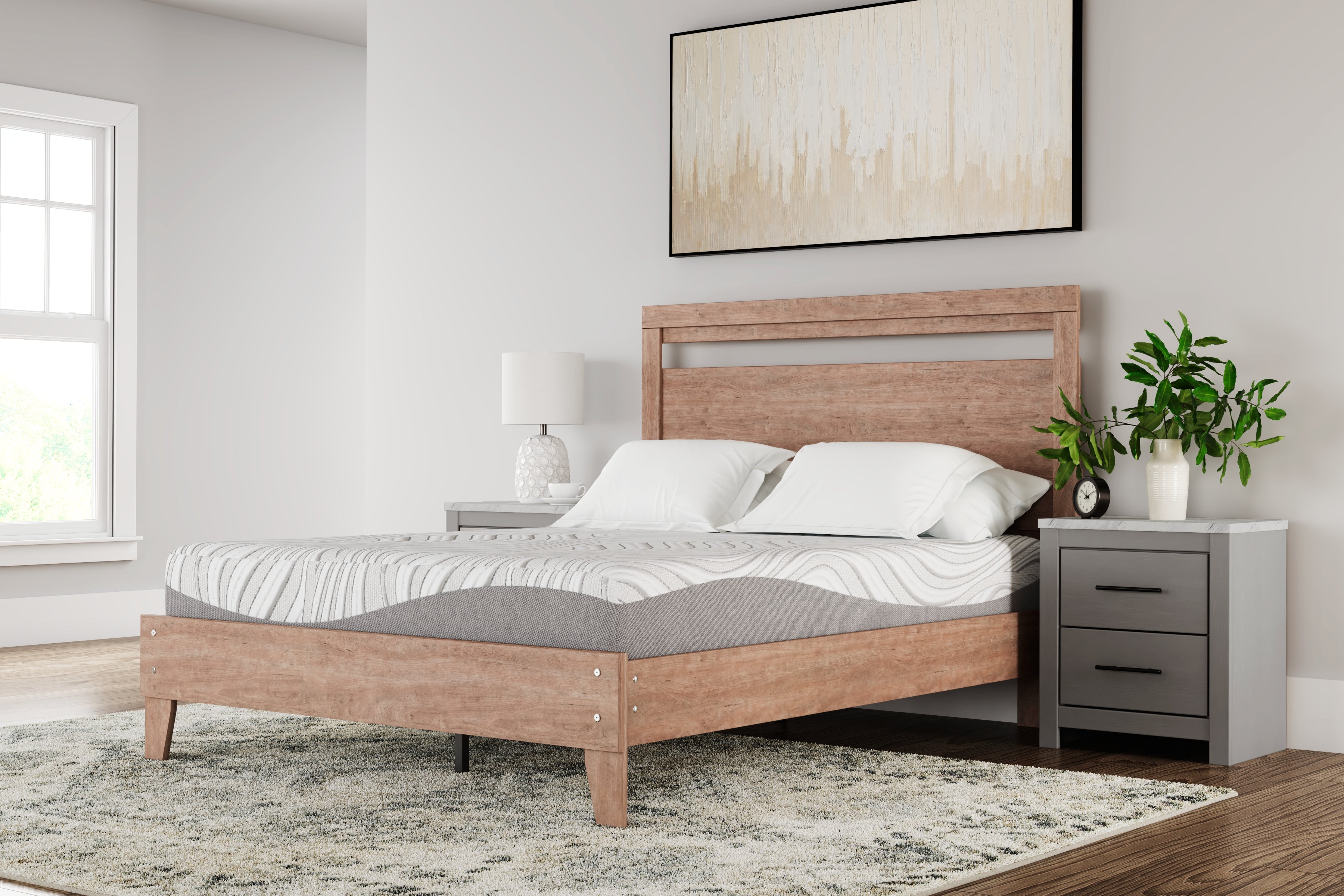 A2Z Furniture - Ashley Furniture - 10 Inch Memory Foam Mattresses - California King / White - M59251