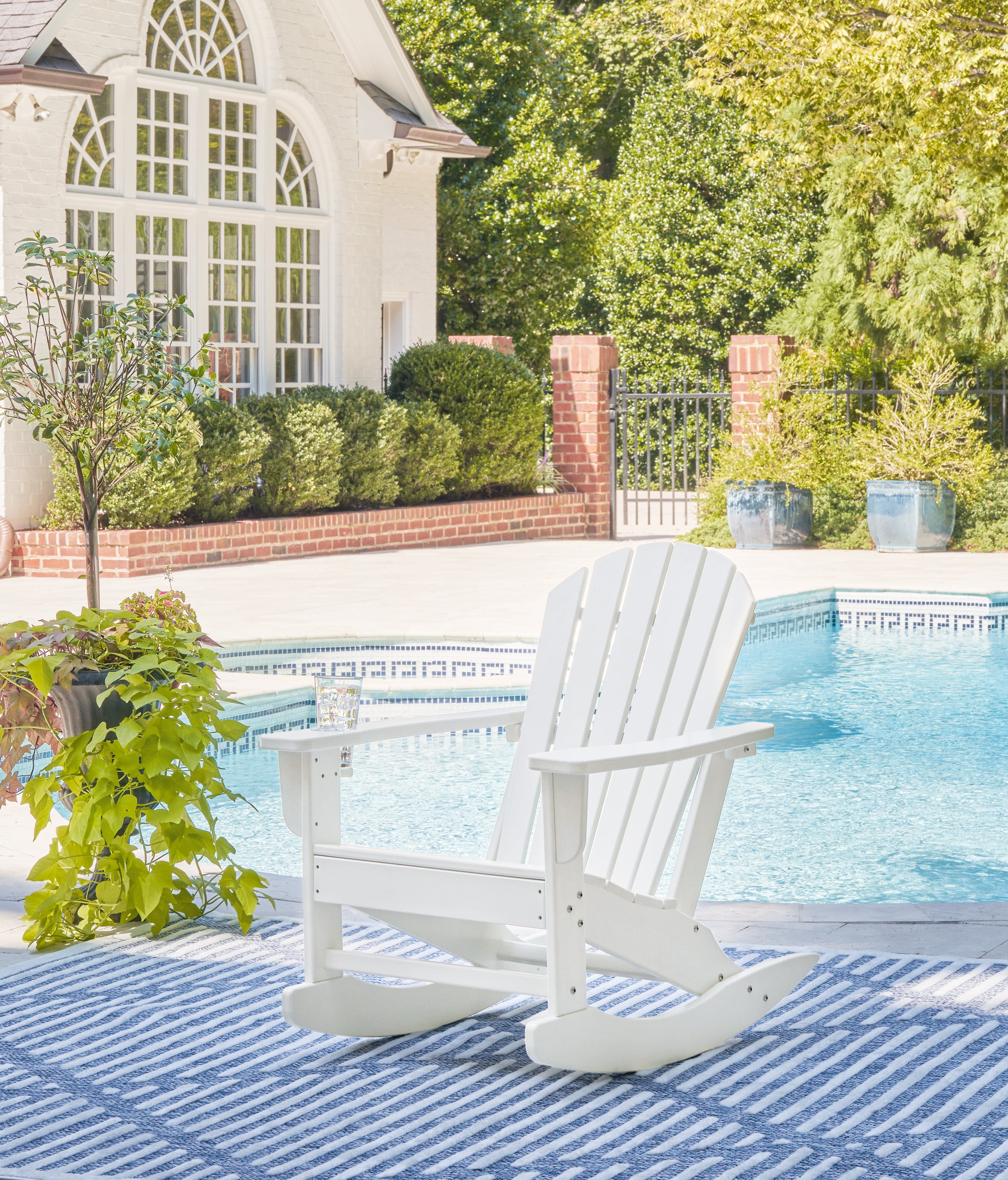 A2Z Furniture - Ashley Furniture - Sundown Treasure Outdoor - Rocking Chair / White - P011-827