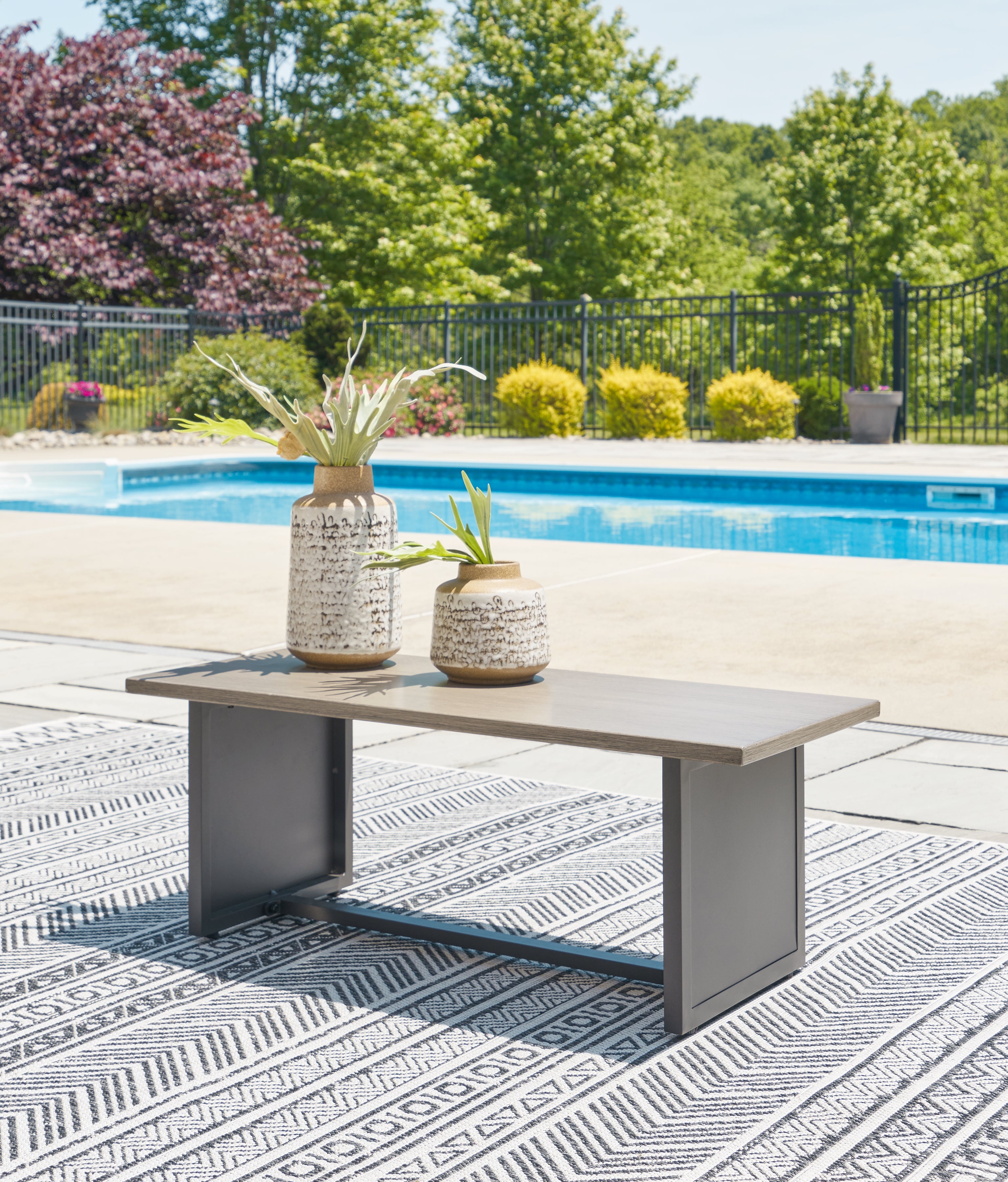 A2Z Furniture - Ashley Furniture - Bree Zee Outdoor - Rectangular End Table / Brown - P160-703