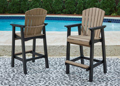A2Z Furniture - Ashley Furniture - Fairen Trail Outdoor - Square Counter TBL w/UMB OPT / Black/Driftwood - P211-632