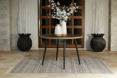 A2Z Furniture - Ashley Furniture - Amaris Outdoor - Round Dining Table / Brown/Black - P369-615