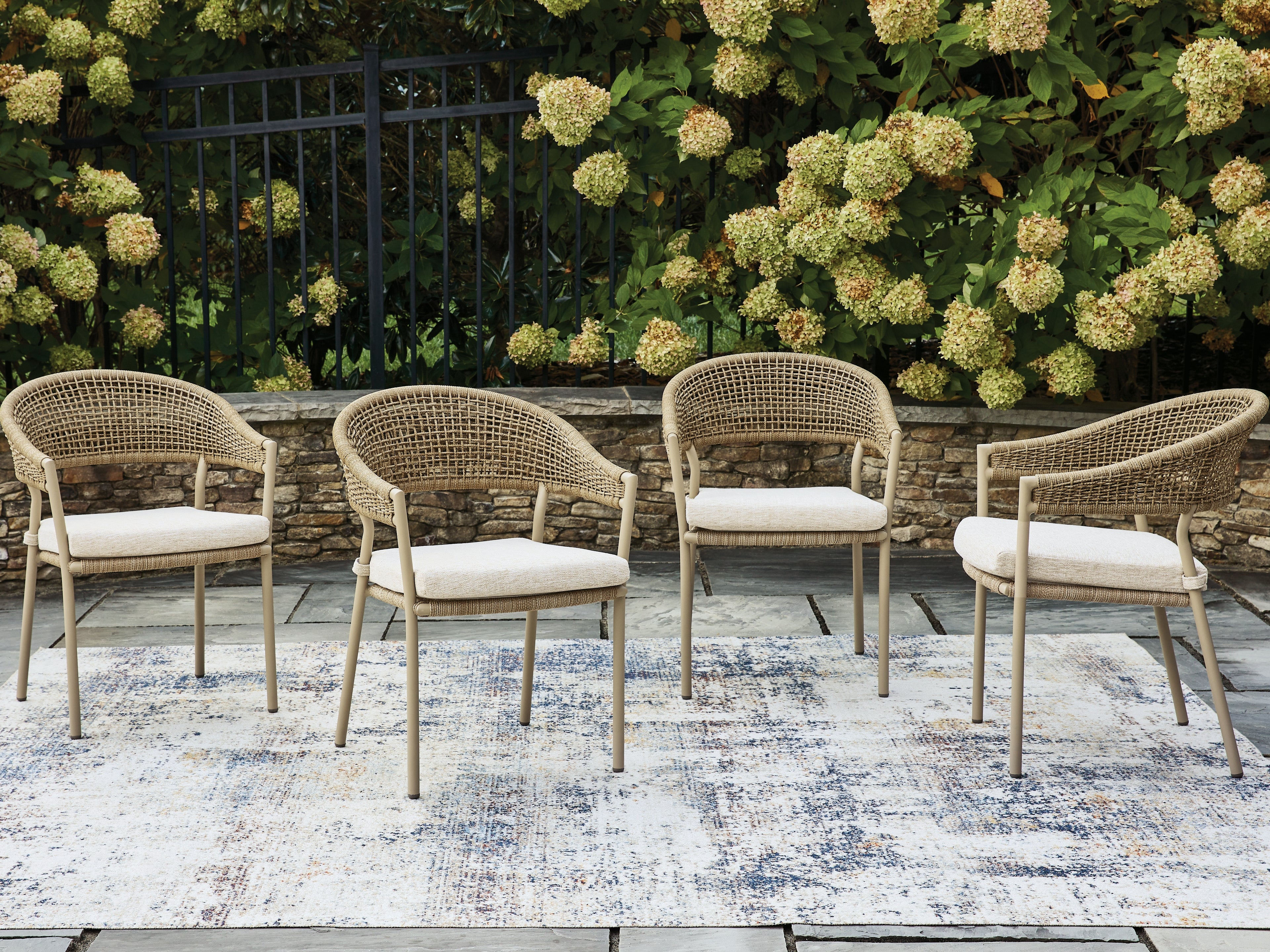 A2Z Furniture - Ashley Furniture - Orchard Beach Outdoor - Arm Chair With Cushion (4/CN) - PCP373-601A