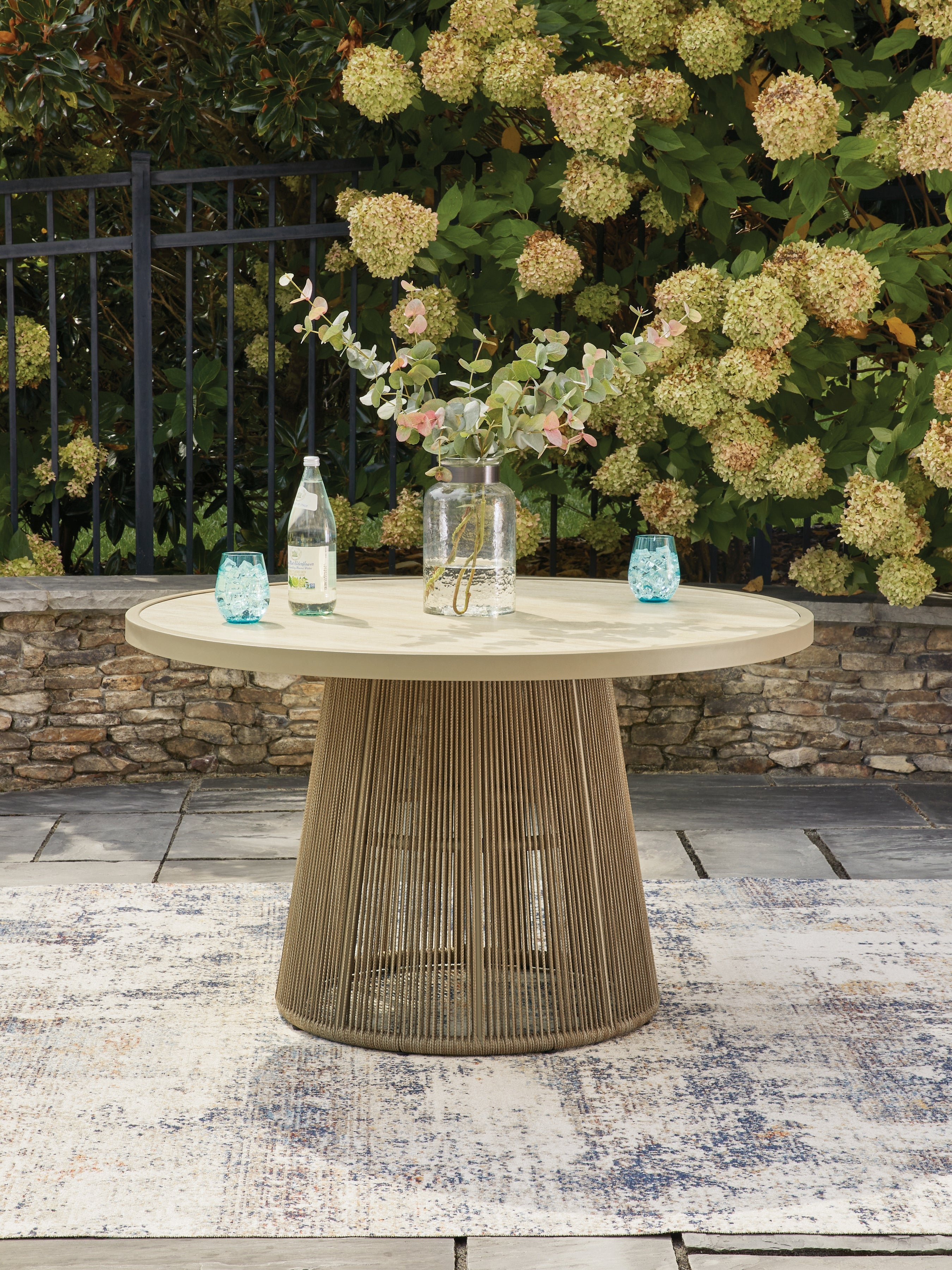 A2Z Furniture - Ashley Furniture - Orchard Beach Outdoor - Outdoor Dining Table / Beige - PCP373P2
