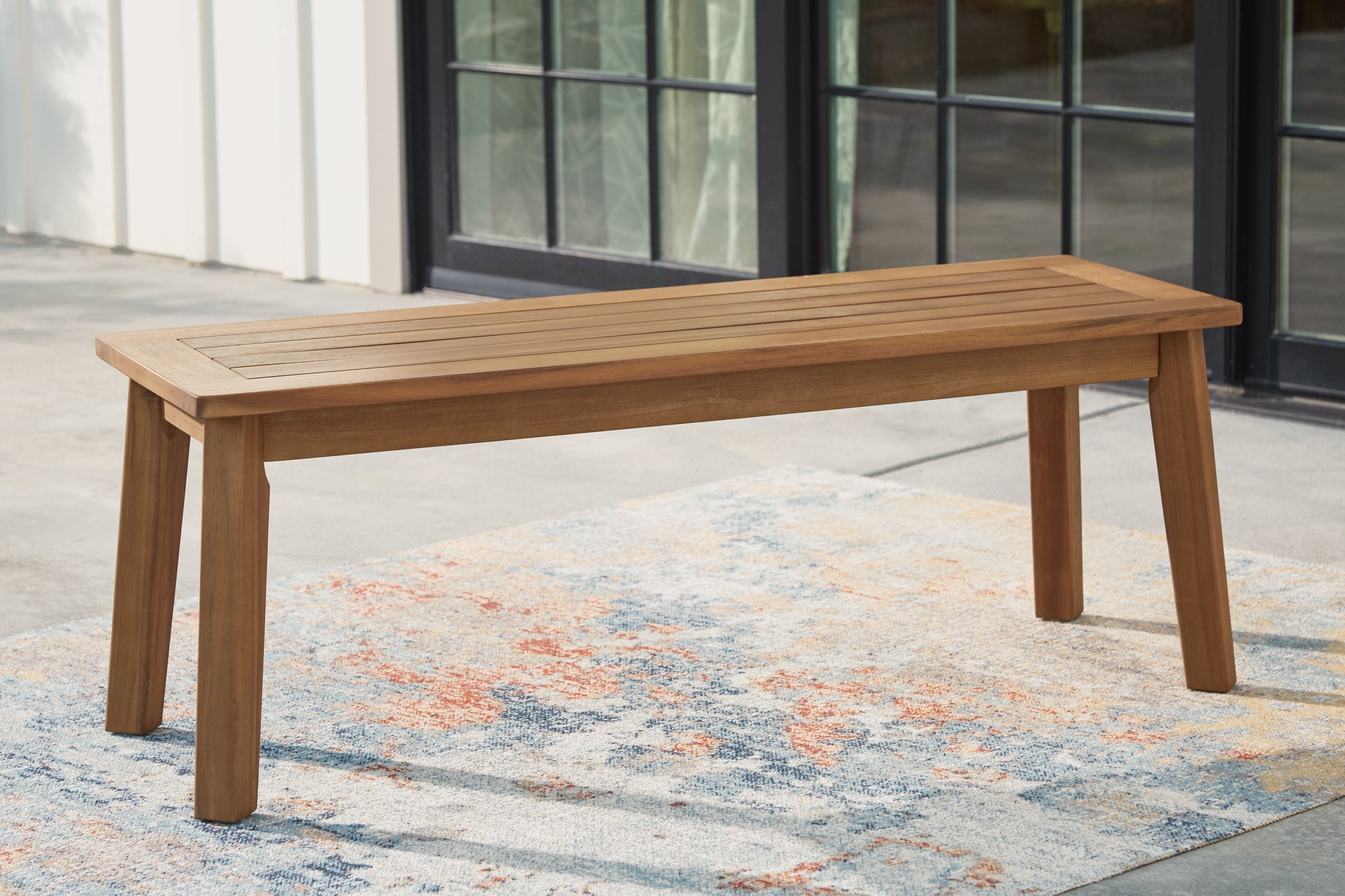 A2Z Furniture - Ashley Furniture - Janiyah Outdoor - Bench / Light Brown - P407-600