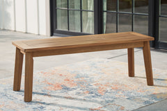 A2Z Furniture - Ashley Furniture - Janiyah Outdoor - Bench / Light Brown - P407-600