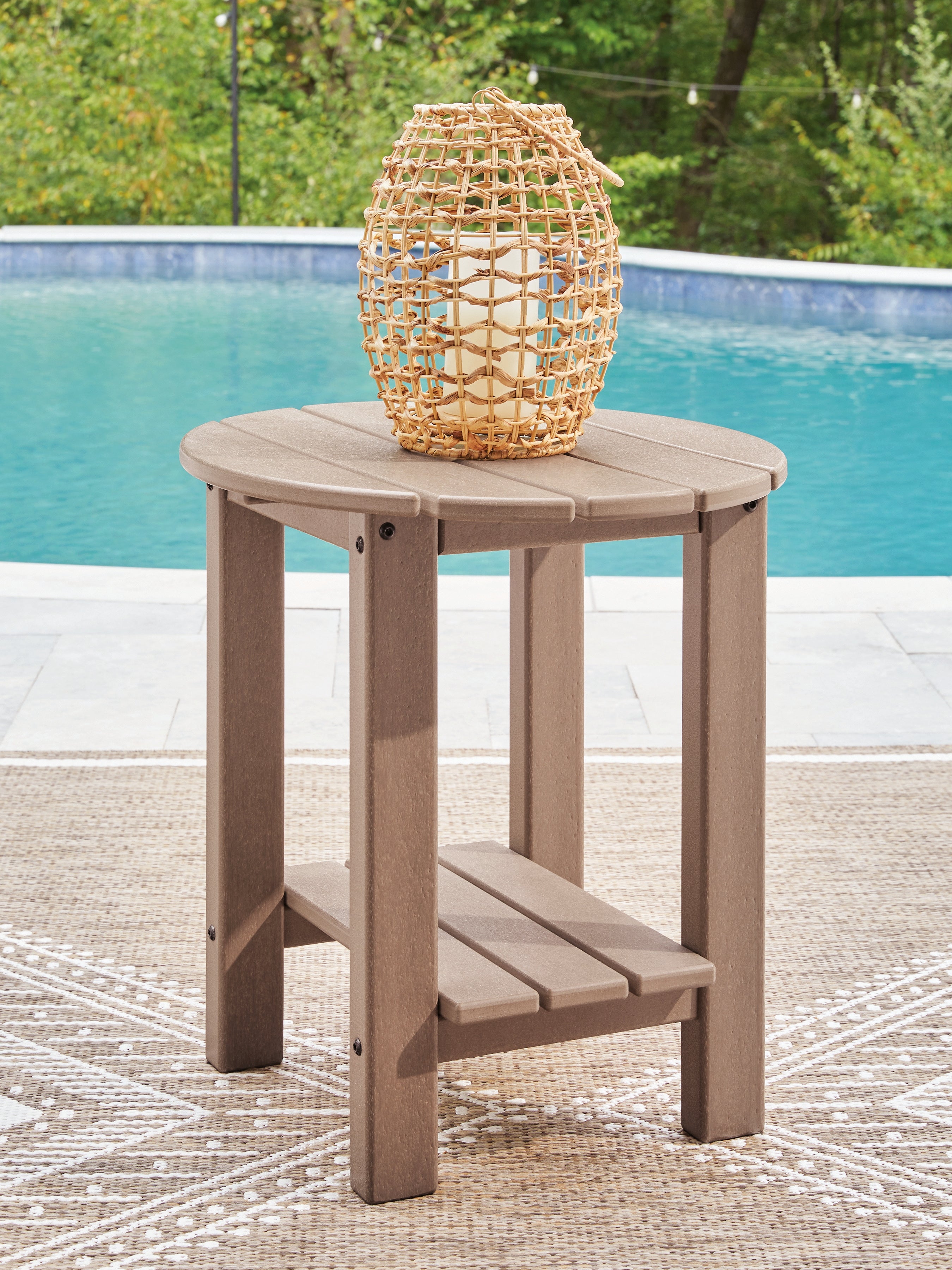 A2Z Furniture - Ashley Furniture - Grover Beach Outdoor - Oval End Table / Driftwood - PCP422-706