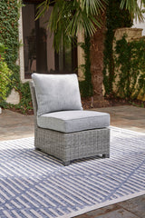 A2Z Furniture - Ashley Furniture - Naples Beach Outdoor - RAF/LAF Loveseat w/CUSH (Set of 2) / Light Gray - P439-854
