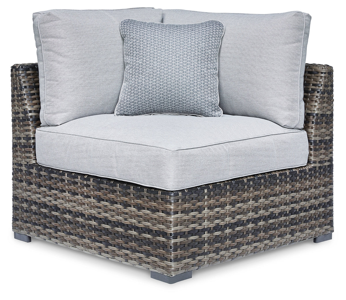 A2Z Furniture - Ashley Furniture - Harbor Court Outdoor - Armless Chair w/Cushion (Set of 2) / Gray - P459-846
