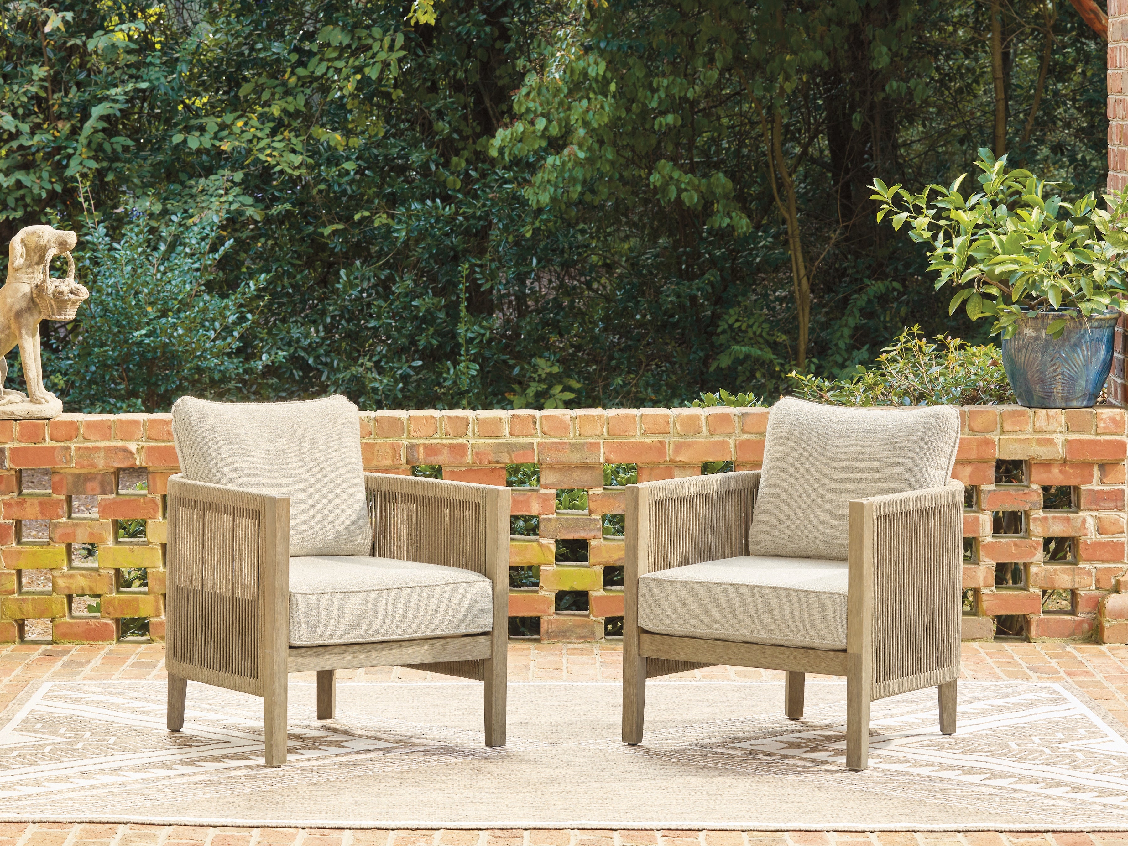 A2Z Furniture - Ashley Furniture - Spooners Cove Outdoor - Lounge Chair w/Cushion (Set of 2) - PCP469-820