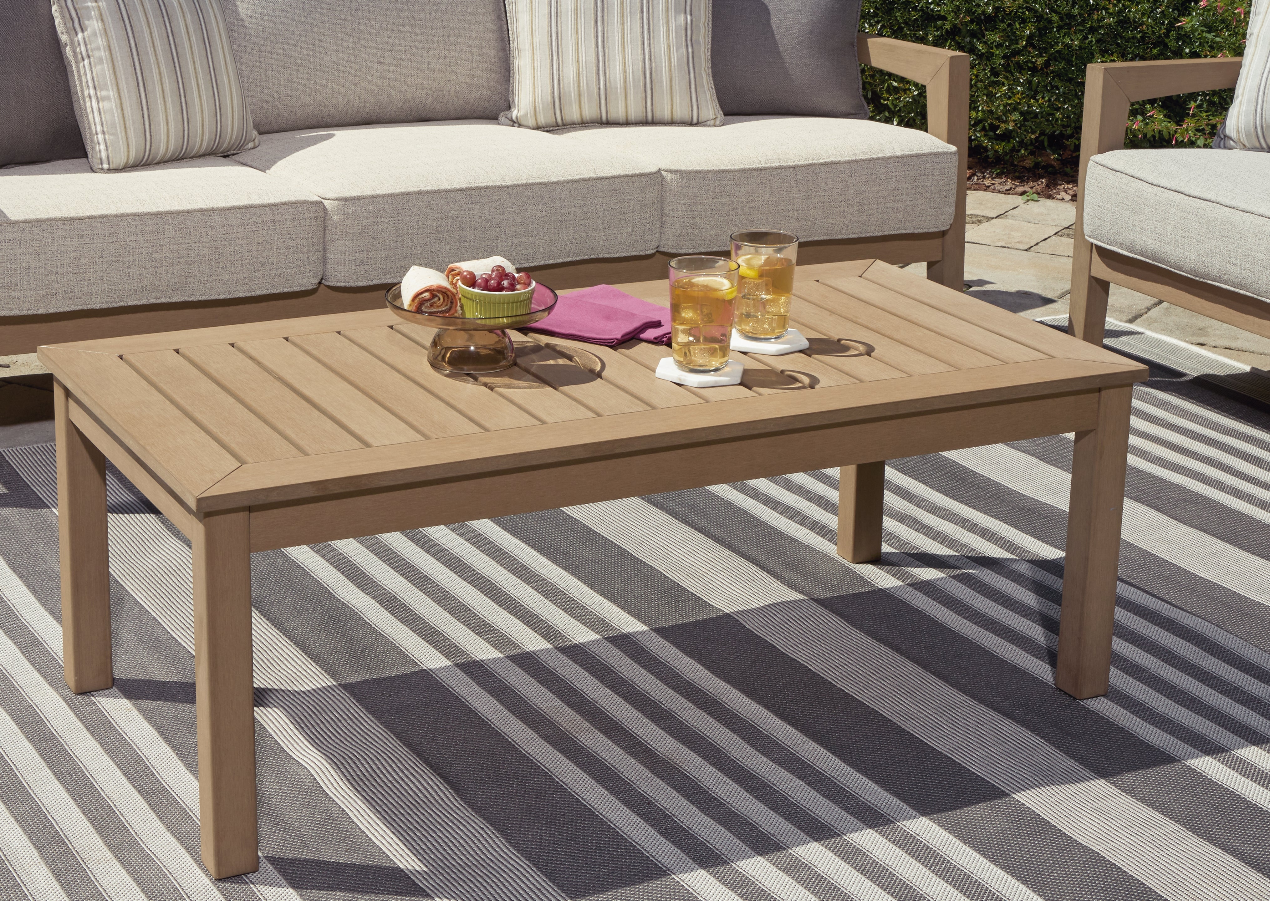 A2Z Furniture - Ashley Furniture - Hallow Creek Outdoor - Rectangular Cocktail Table / Driftwood - P560-701