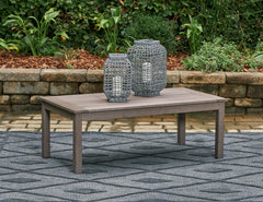 A2Z Furniture - Ashley Furniture - Hillside Barn Outdoor - Swivel Lounge w/ Cushion / Gray/Brown - P564-821