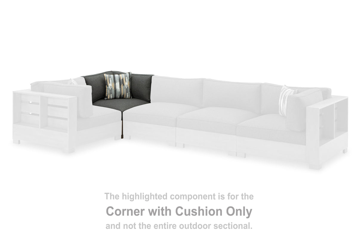 A2Z Furniture - Ashley Furniture - Citrine Park Outdoor - Corner with Cushion (1/CN) / Brown/Charcoal - P660-877