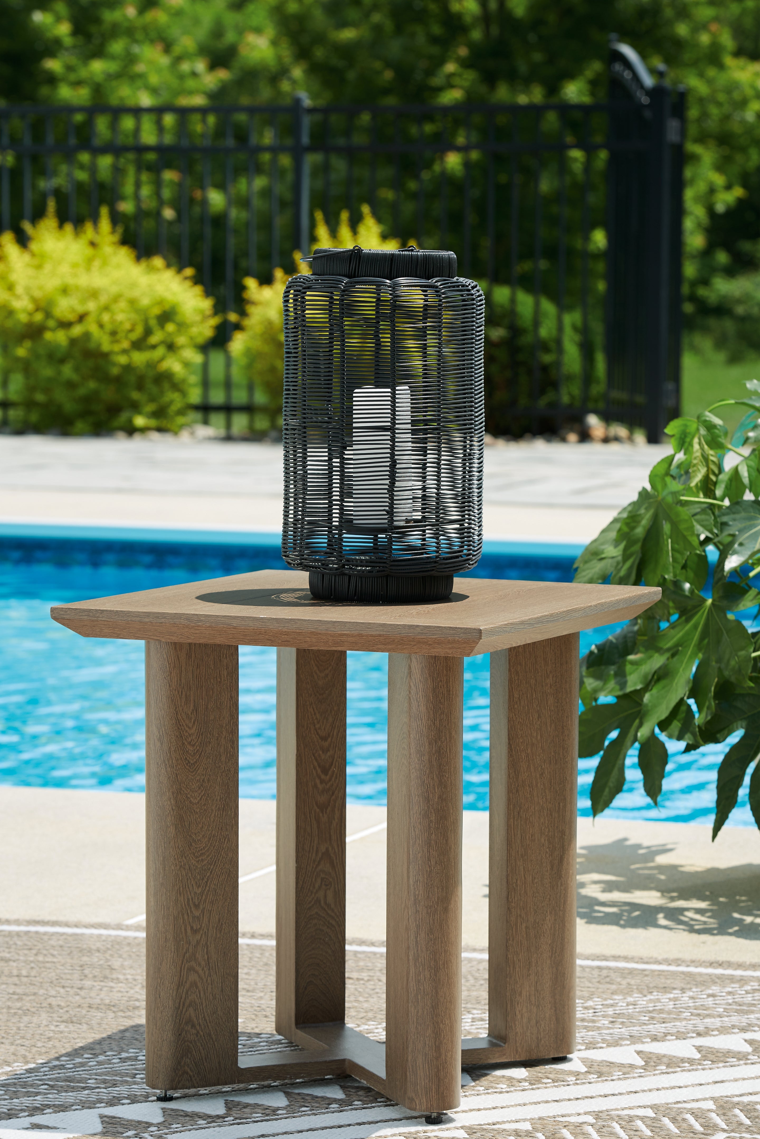 A2Z Furniture - Ashley Furniture - Serene Bay Outdoor - Square End Table / Dark Brown - P671-702