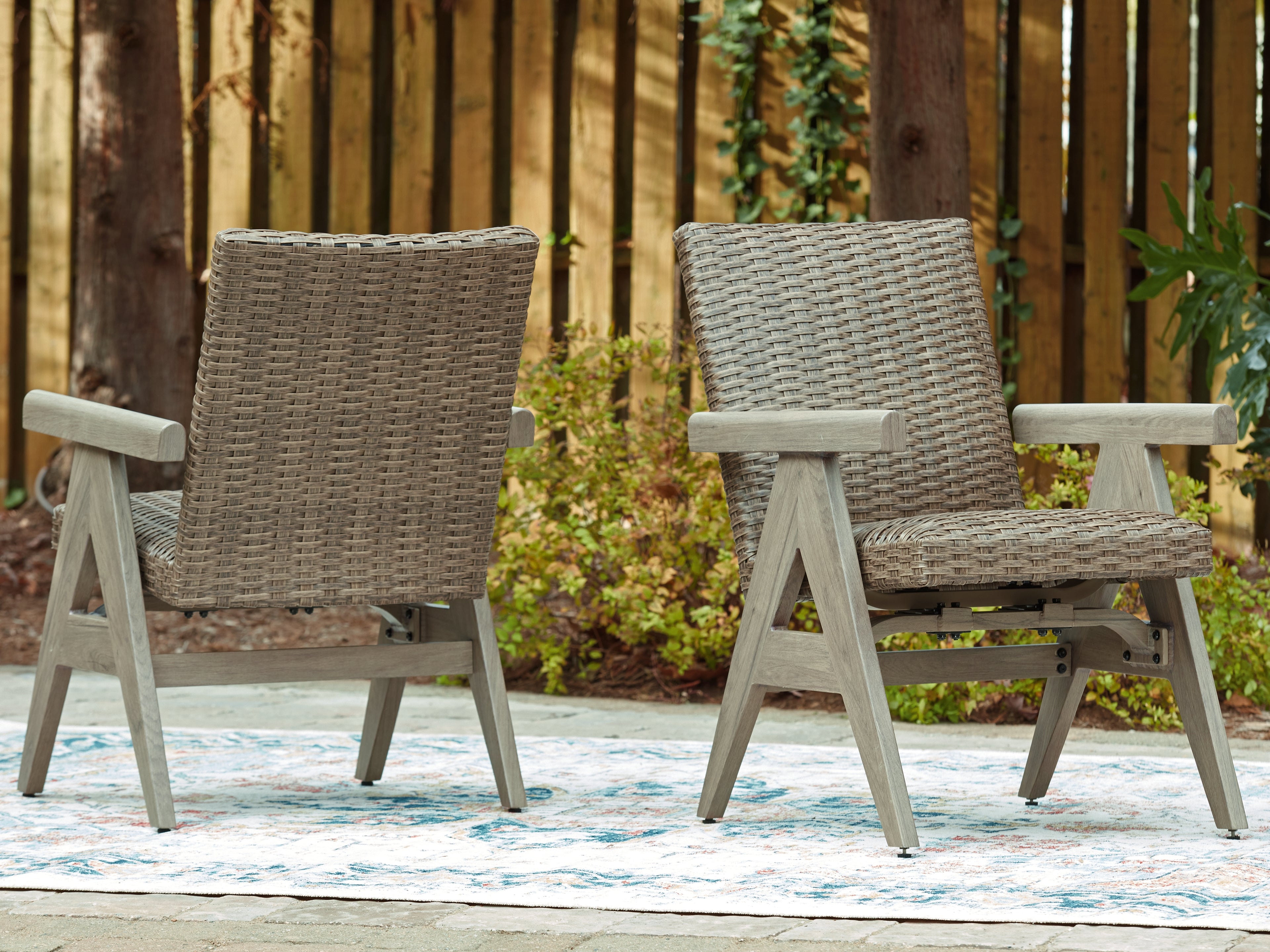 A2Z Furniture - Ashley Furniture - Cliff Trails Outdoor - Rocking Arm Chair (Set of 2) / Beige - PCP690-602A