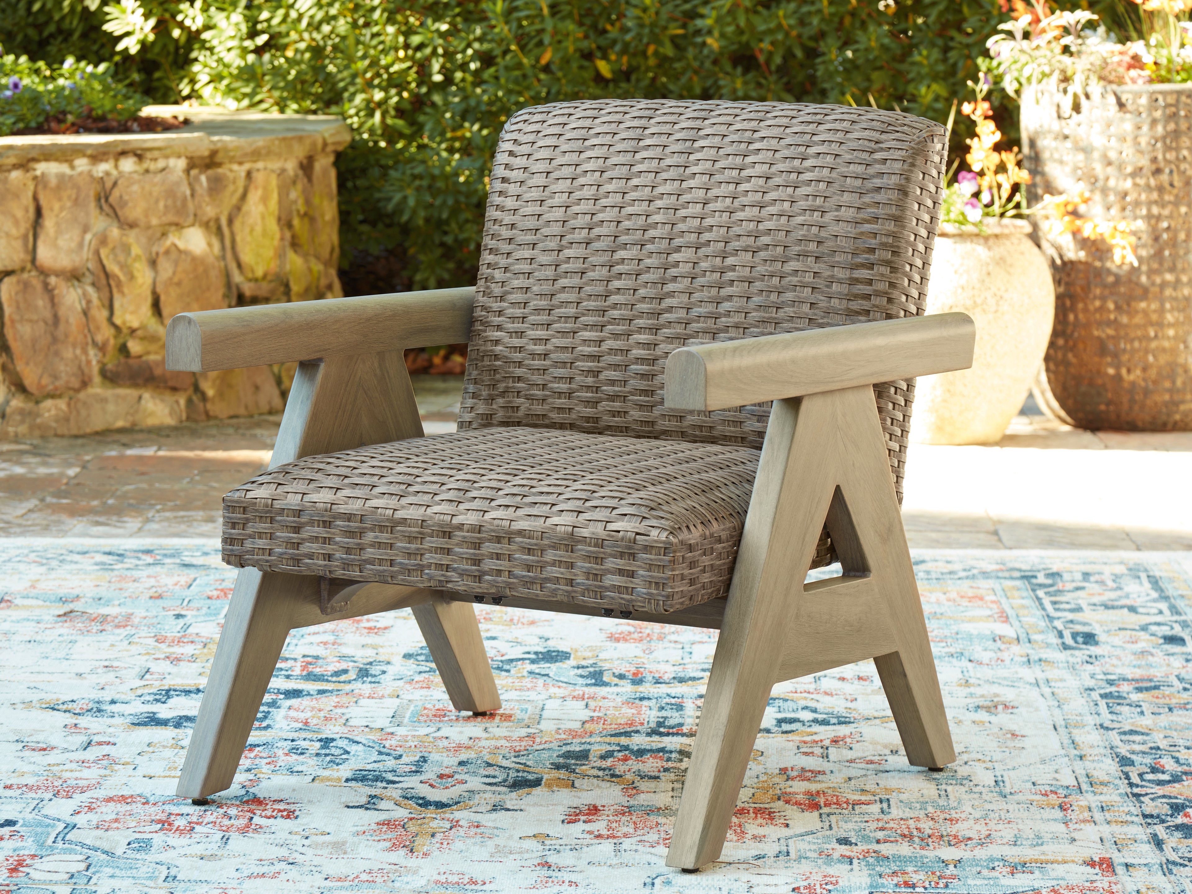 A2Z Furniture - Ashley Furniture - Cliff Trails Outdoor - Rocking Lounge Chair / Beige - PCP690-821