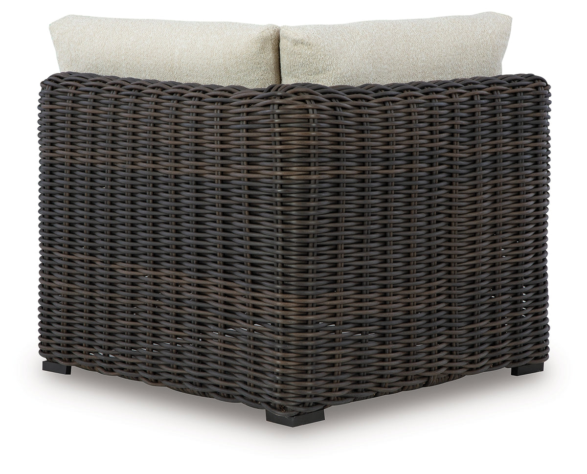 A2Z Furniture - Ashley Furniture - Kimora Outdoor - Swivel Lounge Chair w/Cushion / Beige/Dark Brown - P711-810